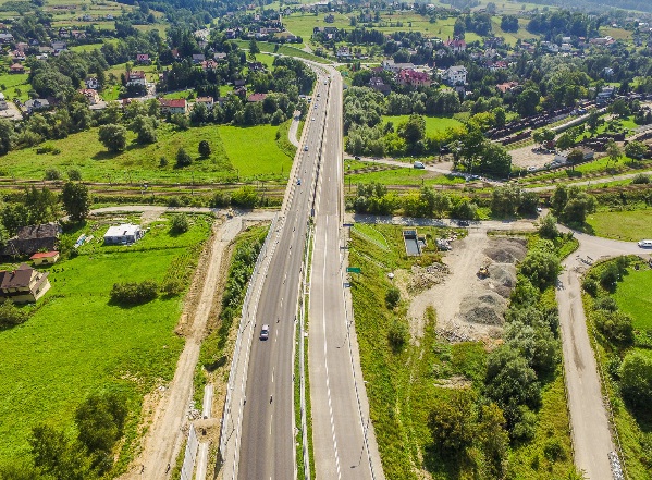 Nowa trasa S7 w okolicach Rabki Zdroju