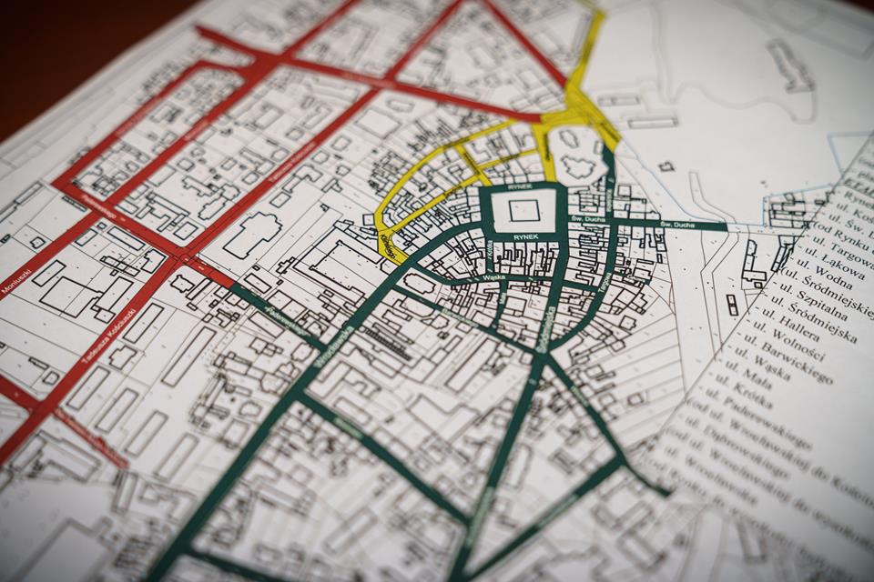 Zdjęcie przedstawia plan miasta
